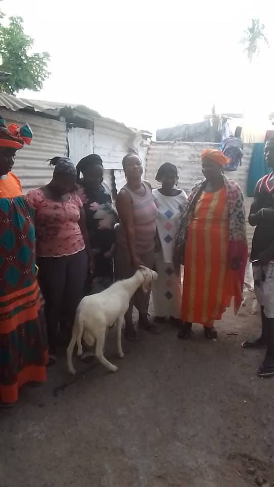 Community members gathered during a charity activity